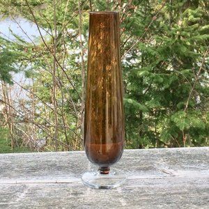 Amber Vase with stem, about 10 inches, MOTHERS DAY